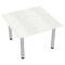 Skutchi Designs Square 4 Person Conference Room Table, 46" W, 46" L, 29" H, White Cypress HAR-SQ-46-POST-WHCYPRESS - alternate 1